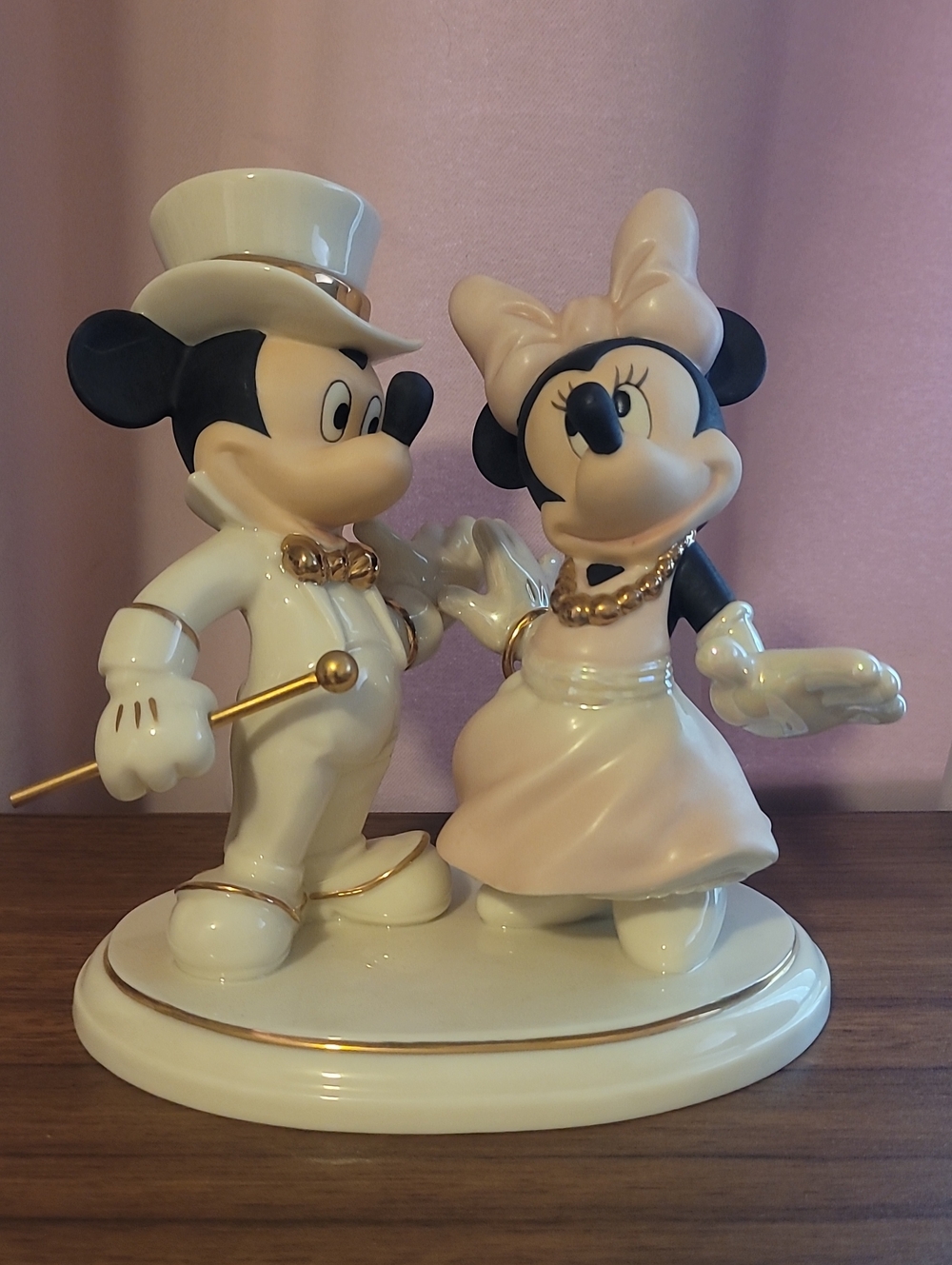 Lenox Disney Showcase "Dancing 'til Dawn" Mickey & Minnie Figurine - Retired